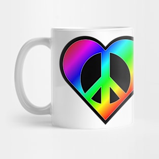 Heart Peace and love Mug
